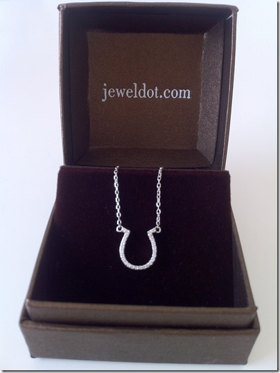 Small Diamond Horseshoe Necklace via Jewelsdot
