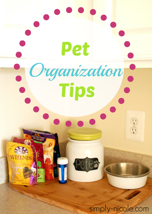 Pet Organization Tips at simply-nicole.com