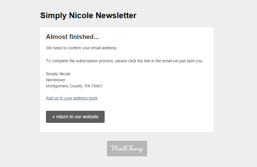 Sign up for the simply-nicole.com newsletter!