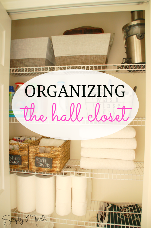 organizing the hall closet