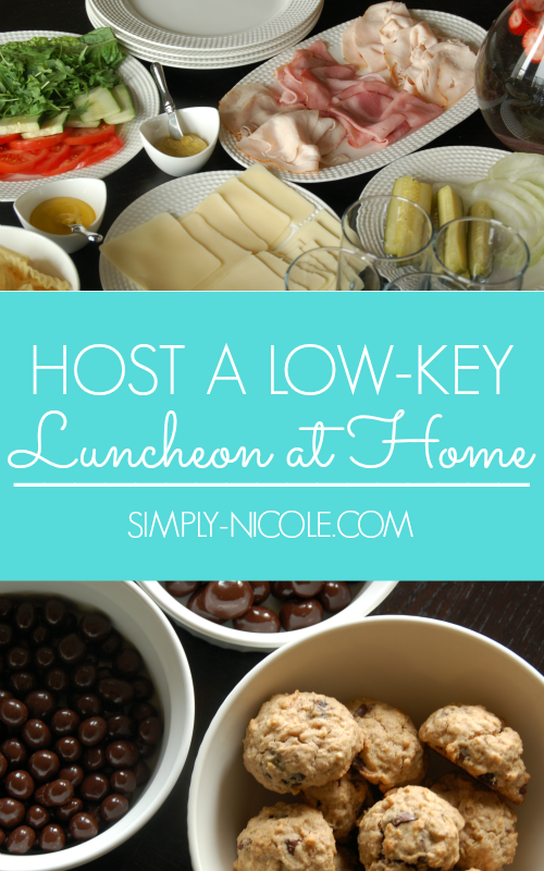 host a low-key luncheon at home