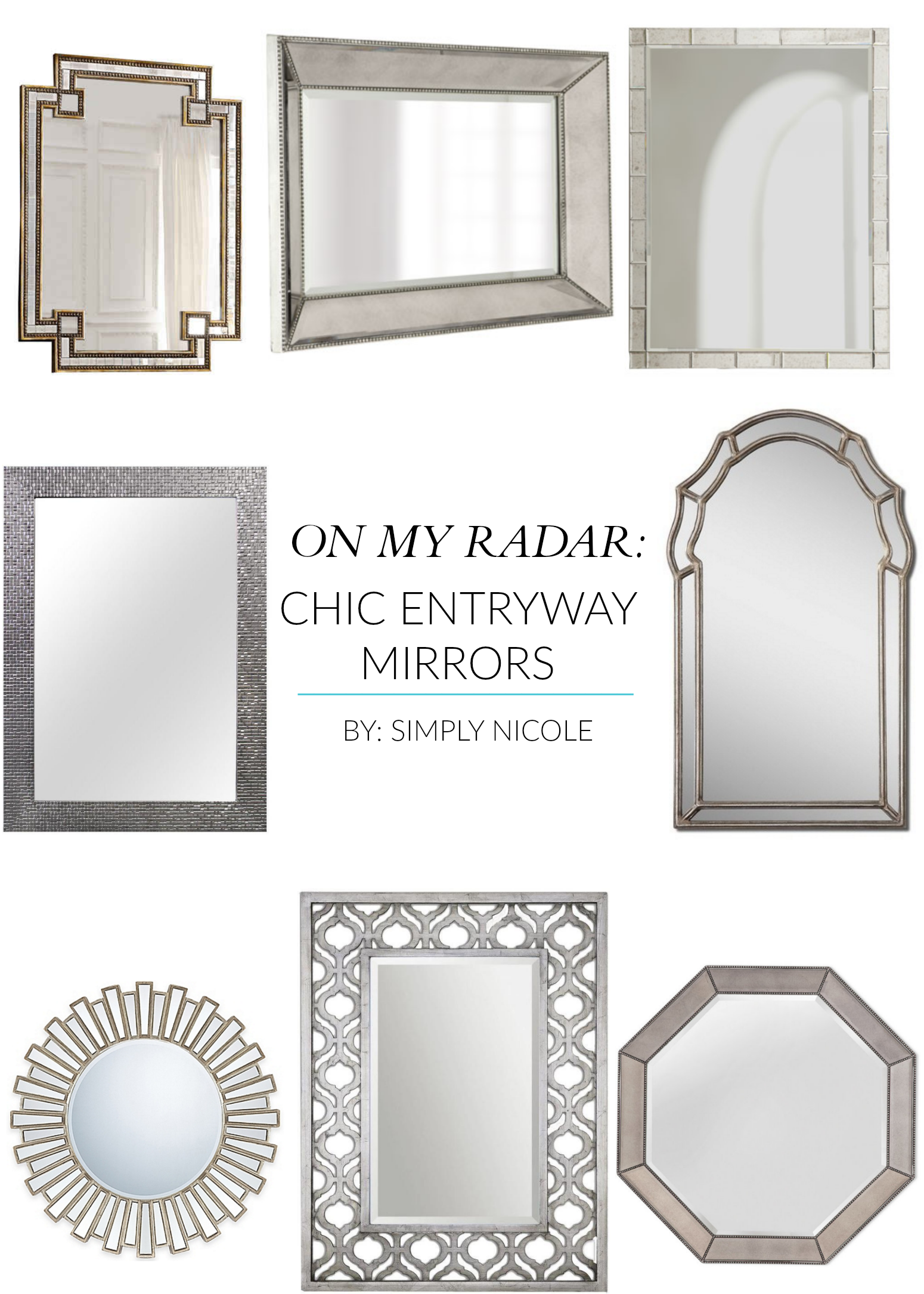 chic entryway mirrors