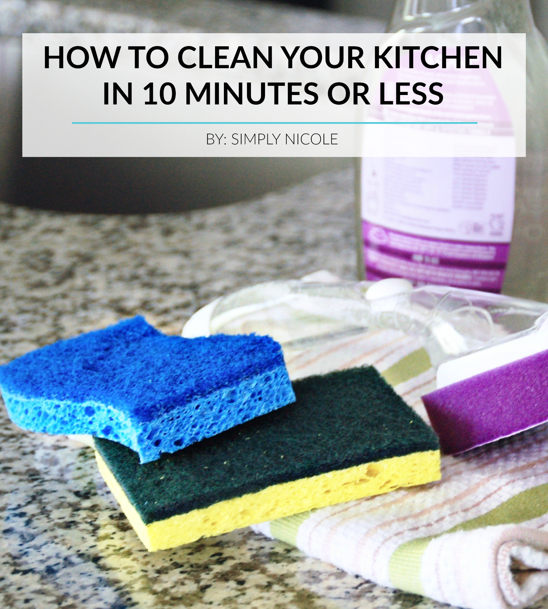 clean kitchen in 10 minutes or less