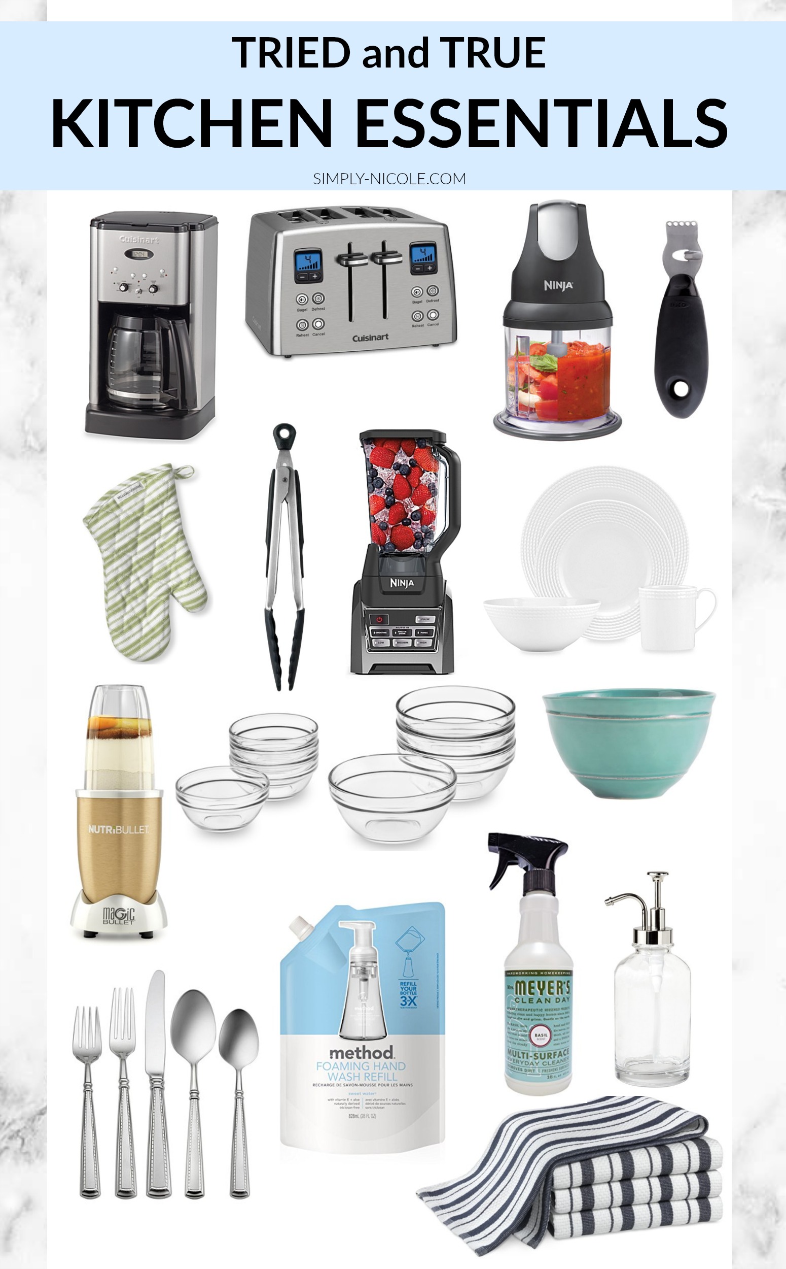 Tried and true kitchen essentials via simply-nicole.com