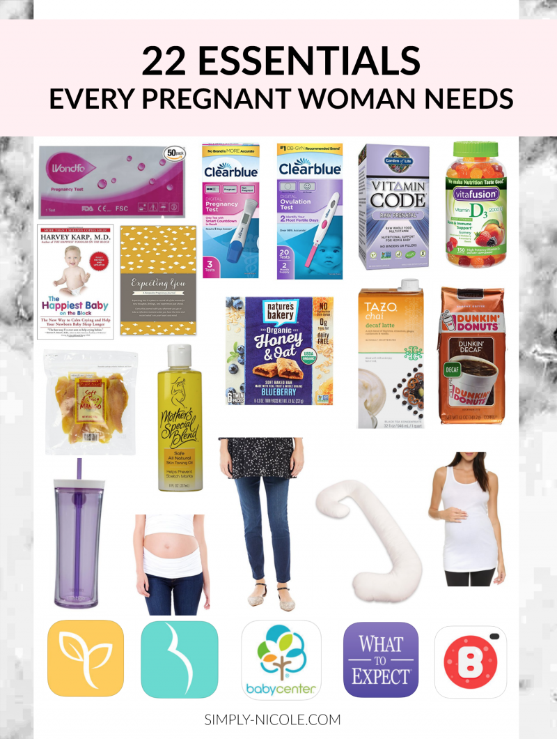 22 pregnancy essentials via simply-nicole.com