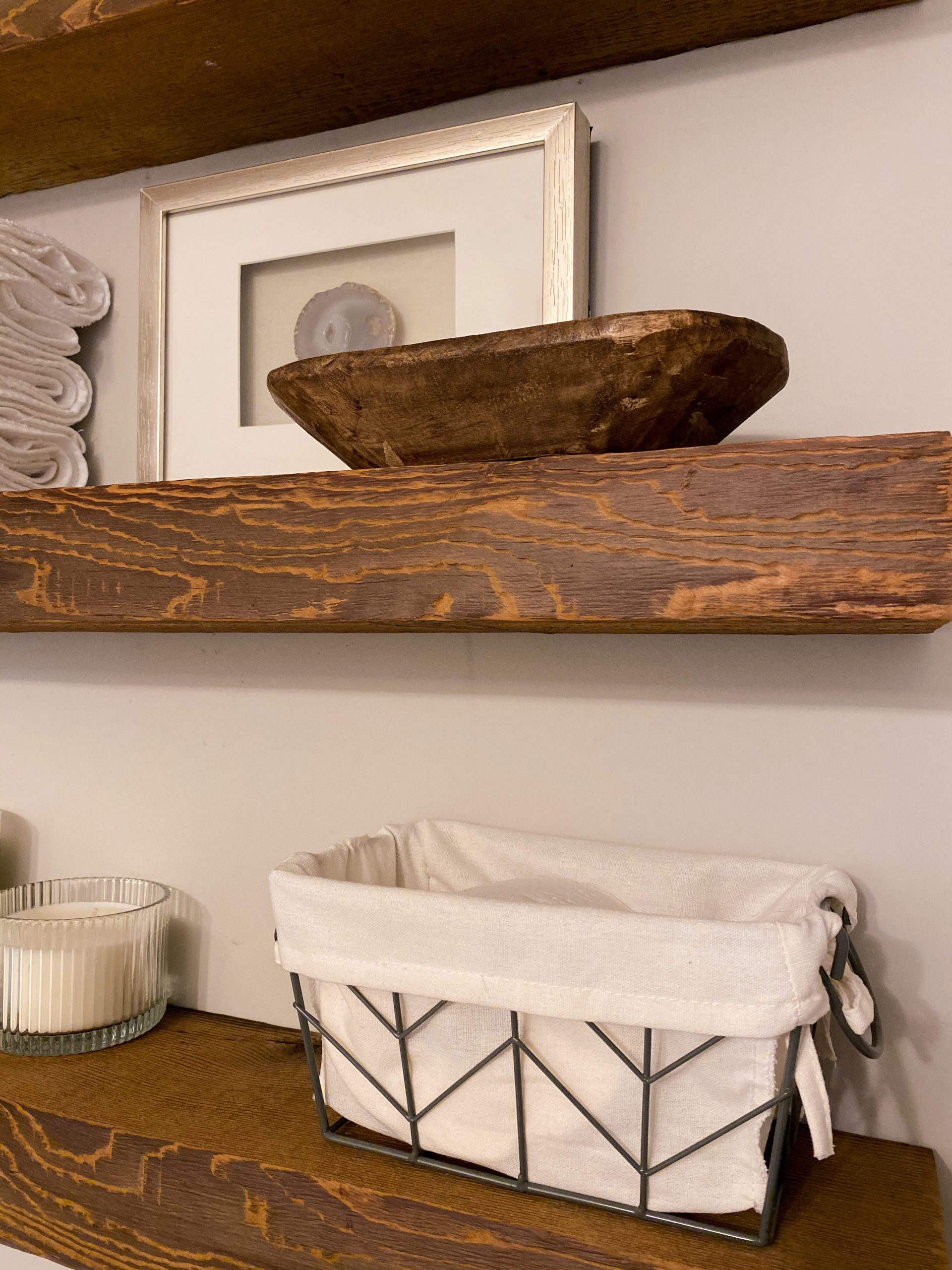 How to Decorate Floating Shelves in a Bathroom